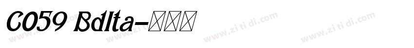 C059 BdIta字体转换